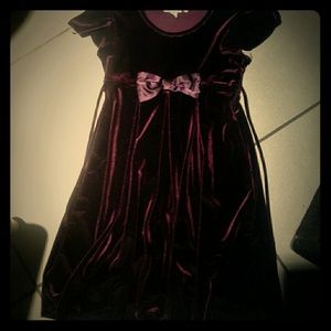 Velvet plum purple dress